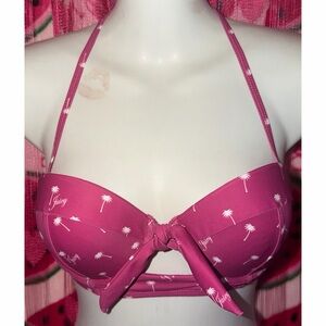 🩷 Juicy Couture Palm Print Bikini Top